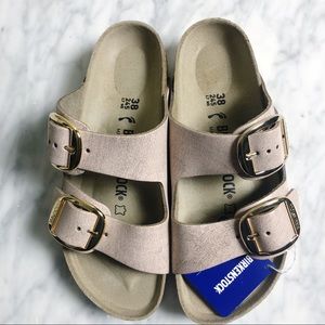 Birkenstock Arizona Washed Metallic Rose Gold